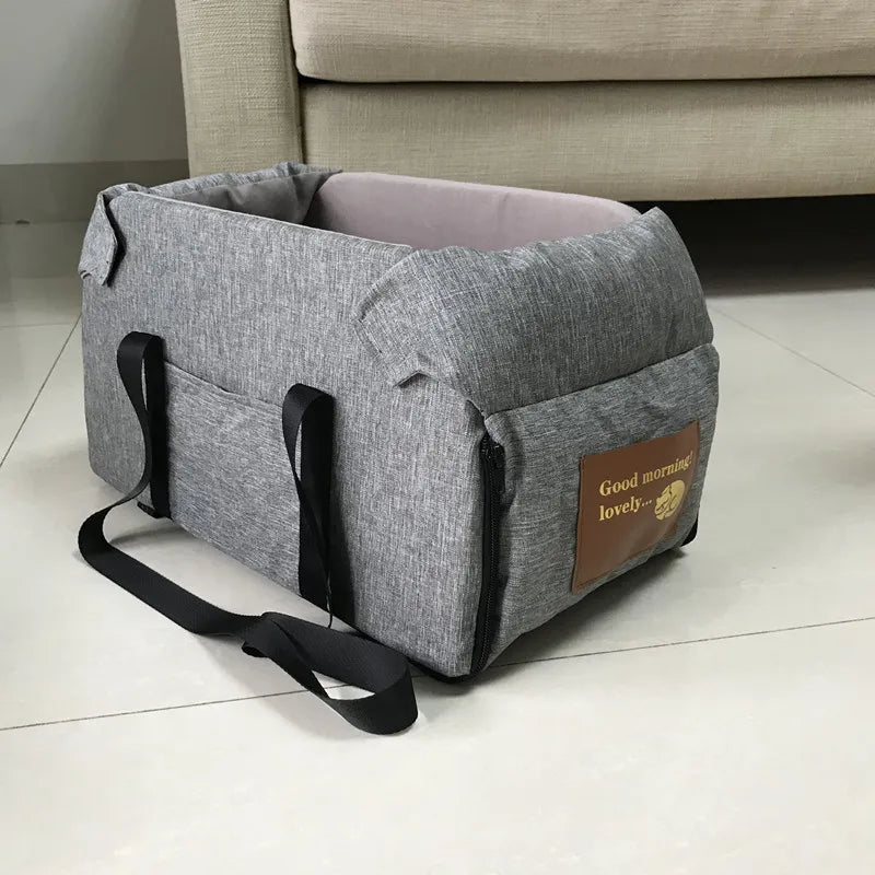 Portable Dog Car Seat Bed - Safety Travel Carrier for Small Dogs and Cats